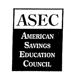 ASEC AMERICAN SAVINGS EDUCATION COUNCIL trademark