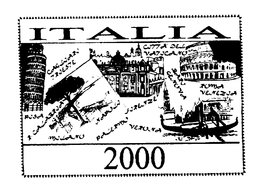 ITALIA 2000 PISA CAGLIARI TRIESTE I CASARRIA MILANO NAPOLI PALERMO VERONA FIRENZE CITIA DES VATICANO BARI GENOA ROMA VENEZIA trademark
