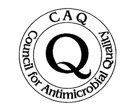 COUNCIL FOR ANTIMICROBIAL QUALITY CAQ Q trademark