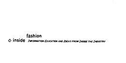 INSIDE FASHION INFORMATION EDUCATION AND IDEAS FROM INSIDE THE INDUSTRY trademark