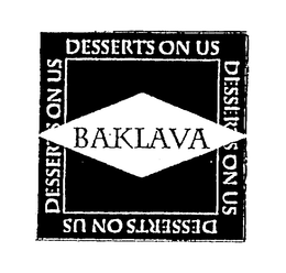 BAKLAVA DESSERTS ON US trademark