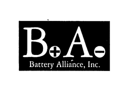 B+A- BATTERY ALLIANCE, INC. trademark