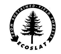 ECOSLAT FROM SUSTAINED-YIELD FORESTS trademark