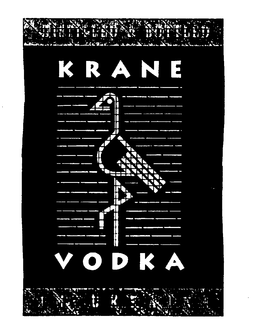 KRANE VODKA BOTTLED & DISTILLED IN THE UKRAINE trademark