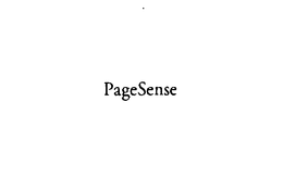 PAGESENSE trademark