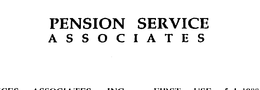 PENSION SERVICE ASSOCIATES trademark