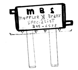 MBS MUFFLER & BRAKE SPECIALIST trademark