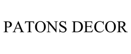 PATONS DECOR trademark