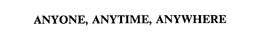 ANYONE, ANYTIME, ANYWHERE trademark