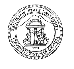 KENNESAW STATE UNIVERSITY UNIVERSITY SYSTEM OF GEORGIA CONSTITUTION JUSTICE WISDOM MODERATION 1963 trademark