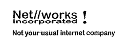NET//WORKS INCORPORATED! NOT YOUR USUALINTERNET COMPANY trademark