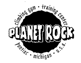 PLANET ROCK CLIMBING GYM TRAINING CENTER PONTIAC MICHIGAN U.S.A. trademark