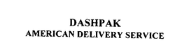DASHPAK AMERICAN DELIVERY SERVICE trademark