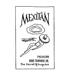 MEXITAN MEXICAN DARK TANNING OIL THE SECRET OF ACAPULCO trademark
