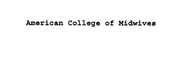 AMERICAN COLLEGE OF MIDWIVES trademark