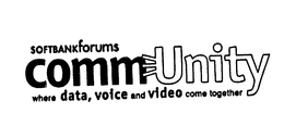SOFTBANKFORUMS COMMUNITY WHERE DATA, VOICE AND VIDEO COME TOGETHER trademark