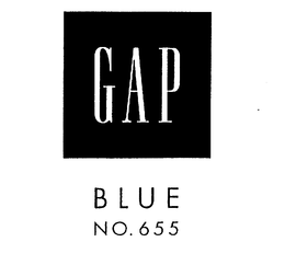 GAP BLUE NO. 655 trademark