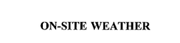 ON-SITE WEATHER trademark