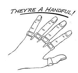 THEY'RE A HANDFUL! trademark