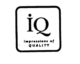 IQ IMPRESSIONS OF QUALITY trademark