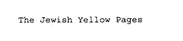 THE JEWISH YELLOW PAGES trademark