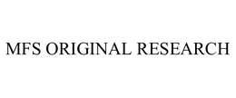 MFS ORIGINAL RESEARCH trademark