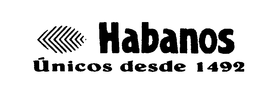 HABANOS UNICOS DESDE 1492 trademark