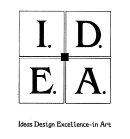 I.D.E.A. IDEAS DESIGN EXCELLENCE-IN ART trademark