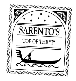 SARENTO'S TOP OF THE "I" trademark