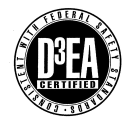 D3EA CERTIFIED CONSISTENT WITH FEDERAL SAFETY STANDARDS trademark