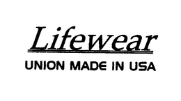 LIFEWEAR UNION MADE IN USA trademark
