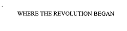 WHERE THE REVOLUTION BEGAN trademark
