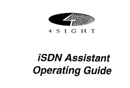 4 SIGHT ISDN ASSISTANT OPERATING GUIDE trademark