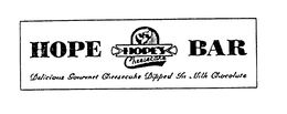 HOPE BAR HOPE'S CHEESECAKE DELICIOUS GOURMET DIPPED IN MILK CHOCOLATE trademark
