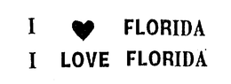 I LOVE FLORIDA trademark