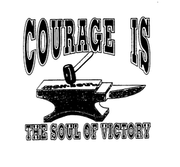 COURAGE IS THE SOUL OF VICTORY trademark