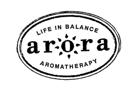 ARORA LIFE IN BALANCE AROMATHERAPY trademark