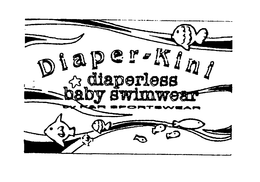 DIAPER-KINI DIAPERLESS BABY SWIMWEAR BY K&R SPORTSWEAR trademark
