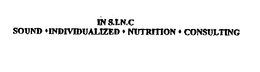 IN S.I.N.C SOUND INDIVIDUALIZED NUTRITION CONSULTING trademark