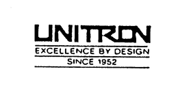 UNITRON EXCELLENCE BY DESIGN SINCE 1952 trademark