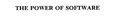 THE POWER OF SOFTWARE trademark