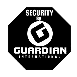 SECURITY BY GUARDIAN INTERNATIONAL trademark