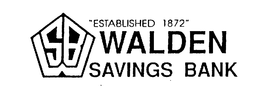 WSB WALDEN SAVINGS BANK "ESTABLISHED 1872" trademark