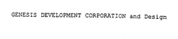 GENESIS DEVELOPMENT CORPORATION AND DESIGN trademark