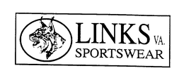 LINKS VA. SPORTSWEAR trademark
