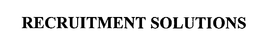 RECRUITMENT SOLUTIONS trademark