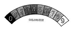 0 1 2 3 4 5 6 7 8 9 COLORSIZE trademark