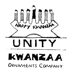 HAPPY KWANZAA UNITY KWANZAA ORNAMENTS COMPANY trademark