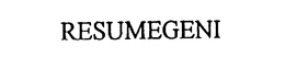 RESUMEGENI trademark