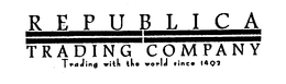 R E P U B L I C A TRADING COMPANY TRADING WITH THE WORLD SINCE 1492 trademark